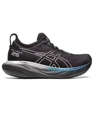 Asics Gel-Nimbus 25 Platinum Damen Schwarze Laufschuhe