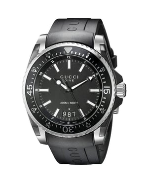 Gucci Dive Schwarze Herrenuhr YA136204 - Stilvoller und langlebiger Zeitmesser