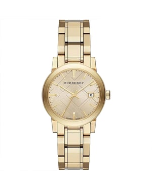 Burberry BU9134 Damenuhr - 34mm Champagner Gold Eleganz