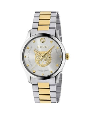 Gucci G-Timeless YA1264074 Unisex-Uhr, zweifarbig - Silber/Gold