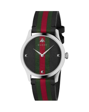 Gucci G-Timeless YA1264079 Herrenuhr - Elegantes schwarzes Zifferblatt