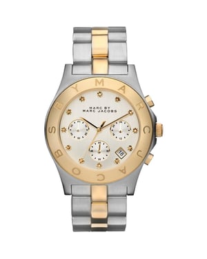 Stilvolle Marc Jacobs MBM3177 Damenuhr - zweifarbiger Edelstahl