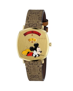 Gucci Disney X Gucci YA157420 Grip Unisex-Uhr - 35mm Gold Edelstahl