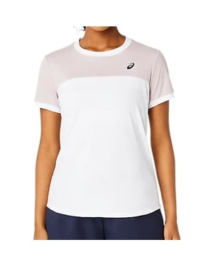 Asics Court Damen Weiß Tennisoberteil
