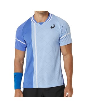 Asics Match Actibreeze Herren Blau Tennisoberteil