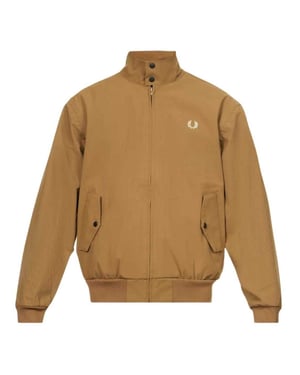 Fred Perry - Steppjacke für Damen, Mit Reißverschluss, Verbunden (Braun)