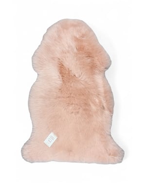 Echter rosa Schaffell-Teppich aus natürlicher, seidig weicher, flauschiger Echtwolle