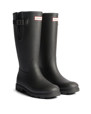 Hunter Field Downpour Damen Gummistiefel Schwarz