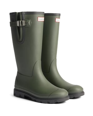 Hunter Field Downpour Stiefel Gummi Damen Dunkel Oliv/Schwarz Gummistiefel