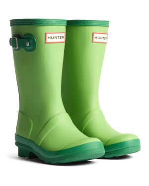 Hunter Junior Originals Gummistiefel für Kinder Seelattich/Drehendes Grün