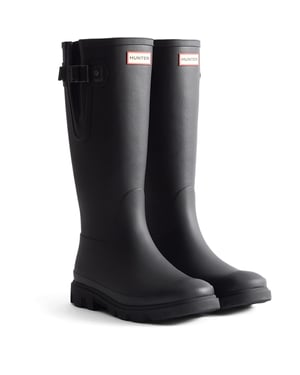 Hunter Downpour Adjustable Gummi Männer Gummistiefel Schwarz Wellington-Stiefel