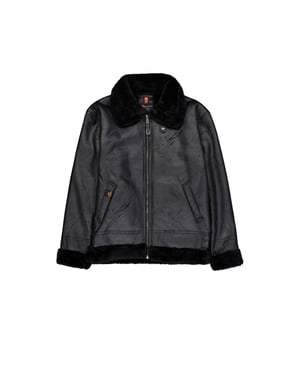 B-3 Faux Leather Bomber Jacket