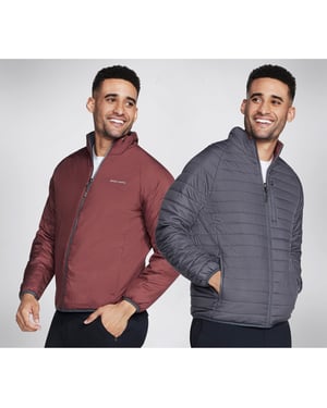 Skechers Performance Go Shield Altitude Wendeweste Herren Schwarze Daunenjacke