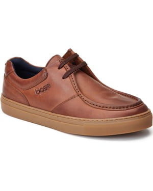 Base London Dalston Leder Herren Braune Mokassins Schuhe