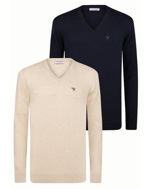 Pullover Pullover Mit V-Ausschnitt 2Er-Pack