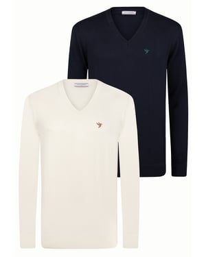 Pullover Pullover Mit V-Ausschnitt 2Er-Pack