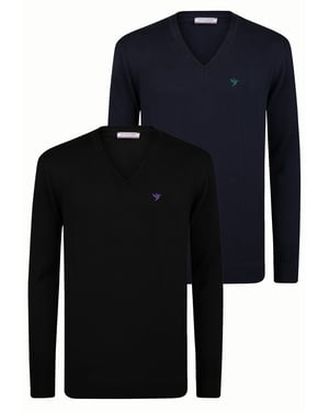 Pullover Pullover Mit V-Ausschnitt 2Er-Pack