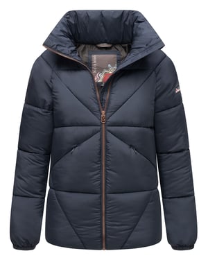 Navahoo Schokolinaa Damen Winter Steppjacke mit gefüttertem Kragen