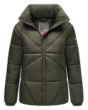Navahoo Schokolinaa Damen Winter Steppjacke mit gefüttertem Kragen