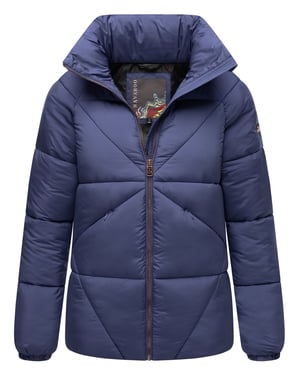 Navahoo Schokolinaa Damen Winter Steppjacke mit gefüttertem Kragen