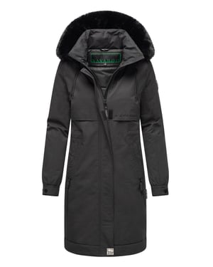 Navahoo Kaltwetterretter Damen Winter Parka mit Kunstfellkragen