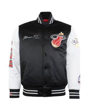 Mitchell & Ness NBA Miami Heat Herren Satin Bomberjacke
