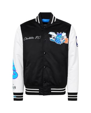 Mitchell & Ness NBA Charlotte Hornets Herren Satin Bomberjacke