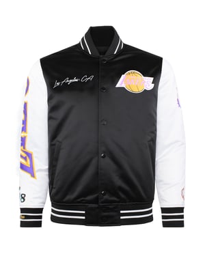 Mitchell & Ness NBA Los Angeles Lakers Herren Satin Bomberjacke