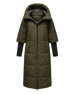 Navahoo Damen Steppjacke Ciao Miau – Extra Lang & Warm