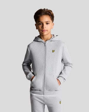 Lyle & Scott Jungen Loopback-Baumwoll-Kapuzenpullover mit durchgehendem Reißverschluss - Grau