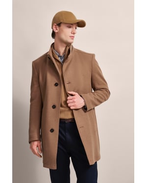 Bugatti Herren Wollmantel mit Westenfake