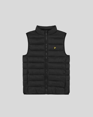 Lyle & Scott Leichte, wattierte Weste für Jungen – Schwarz