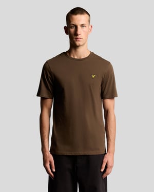 Lyle & Scott Baumwoll-T-Shirt mit Rundhalsausschnitt - Braun