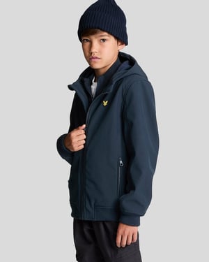 Lyle & Scott Softshell-Kapuzenjacke für Jungen – Marineblau