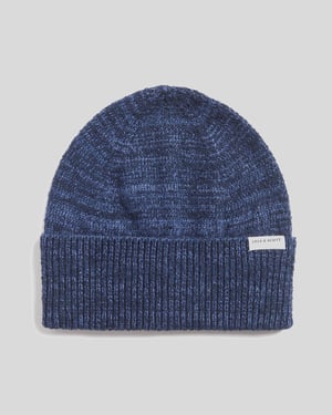 Lyle & Scott Multi Marl Beanie - Marineblau