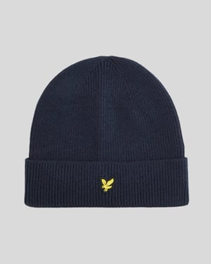 Lyle & Scott Strickmütze für Jungen – Marineblau