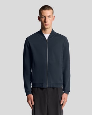 Lyle & Scott Halb-Raglan-Ärmel Jersey Bomber - Marineblau