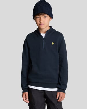 Lyle & Scott Jungen-Pullover mit 1/4-Reißverschluss, Marineblau