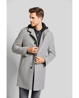Bugatti Herren Mantel im mellierten Design