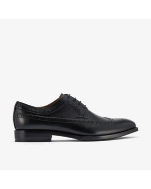 Banstead Spitze Schwarze Lederschuhe