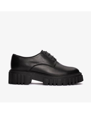 Page Walk schwarze Lederschuhe
