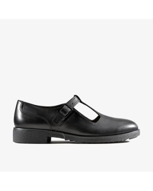Griffin Stadt Schwarze Lederschuhe
