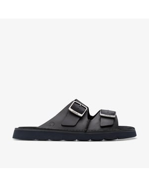 Solsbury Riemen Schwarze Leder-Sandalen