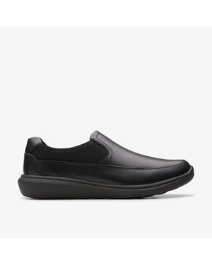 Watchet Schritt Schwarze Lederschuhe