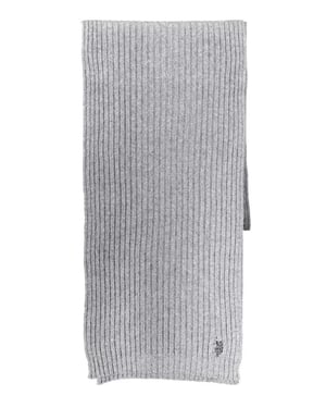 Rippstrickschal Grau