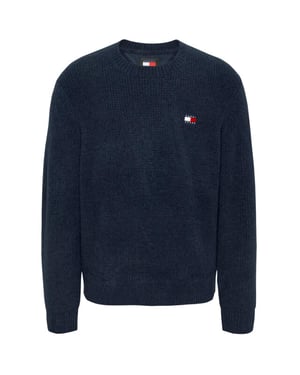 Herrenpulli der Marke Tommy Jeans. Die Pullover von Tommy Jeans sind aus Bio-Baumwolle und Polyester hergestellt und haben eine normale Passform. Die weiche Baumwolle sorgt für hohen Tragekomfort.  Marke: Tommy JeansModellname: Waffle SweaterKategorie: HerrenpulloverMaterialien: Bio-Baumwolle, PolyesterFarbe: blau