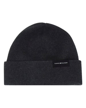 Tommy Hilfiger - Anthrazitgraue Beanie-mütze