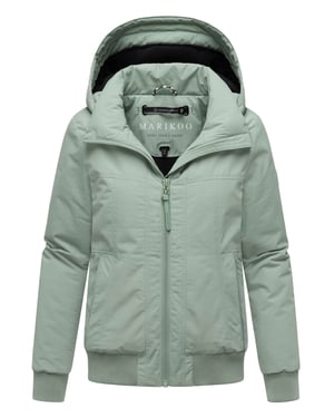 Marikoo Damen Winterjacke Mooni 16 im sportlichen Bomber-Stil mit Kapuze