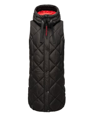 Navahoo Damen Steppweste Schnuckel – Lang & Stylisch mit Kapuze