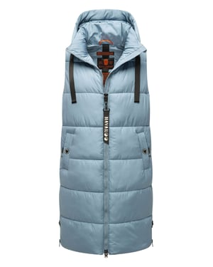 Navahoo Damen Steppweste Schnuffelchen – Lang & Stylisch mit Kapuze